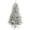 5ft. Pre-Lit Flocked Rock Springs Spruce Artificial Christmas Tree with Clear LED Lights